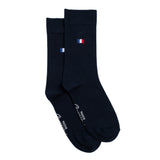 Les Drapeaux - chaussettes homme - coton marine