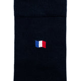 Les Drapeaux - chaussettes homme - coton marine