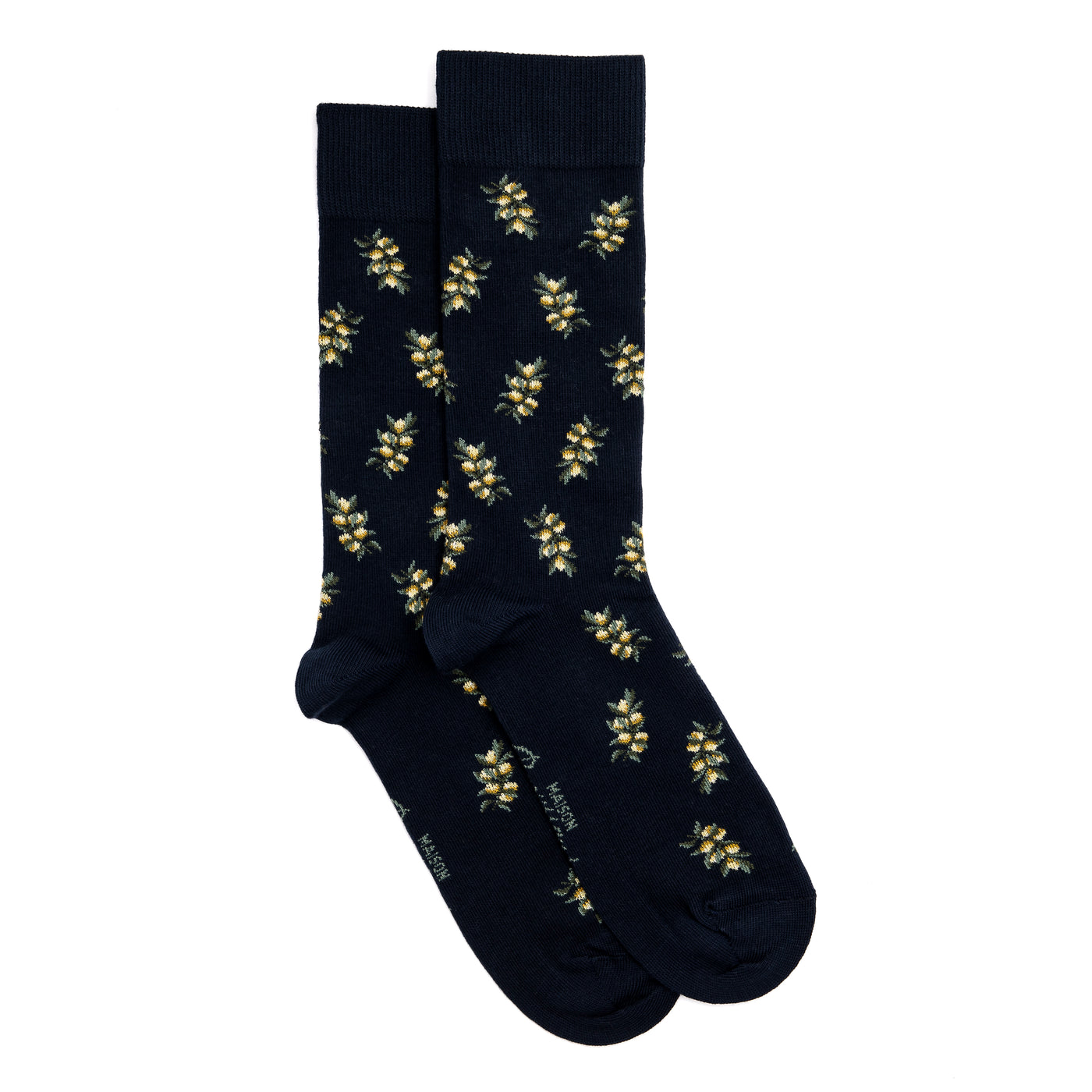 Les olives - chaussettes homme - coton marine