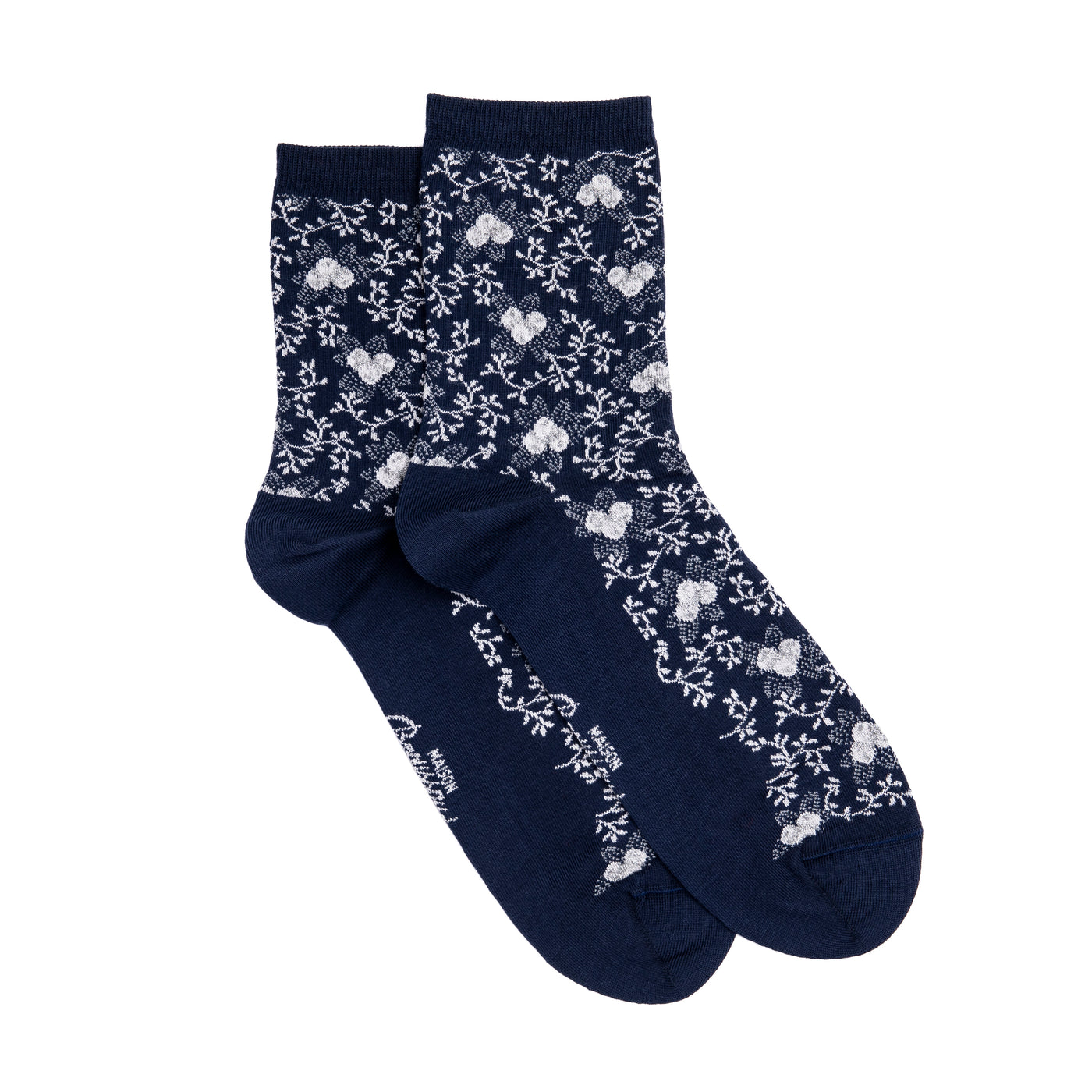 Les fruits - chaussettes femme - coton marine