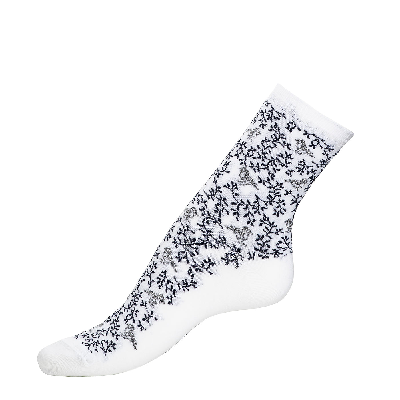 The Birds - Women's Socks - White Cotton