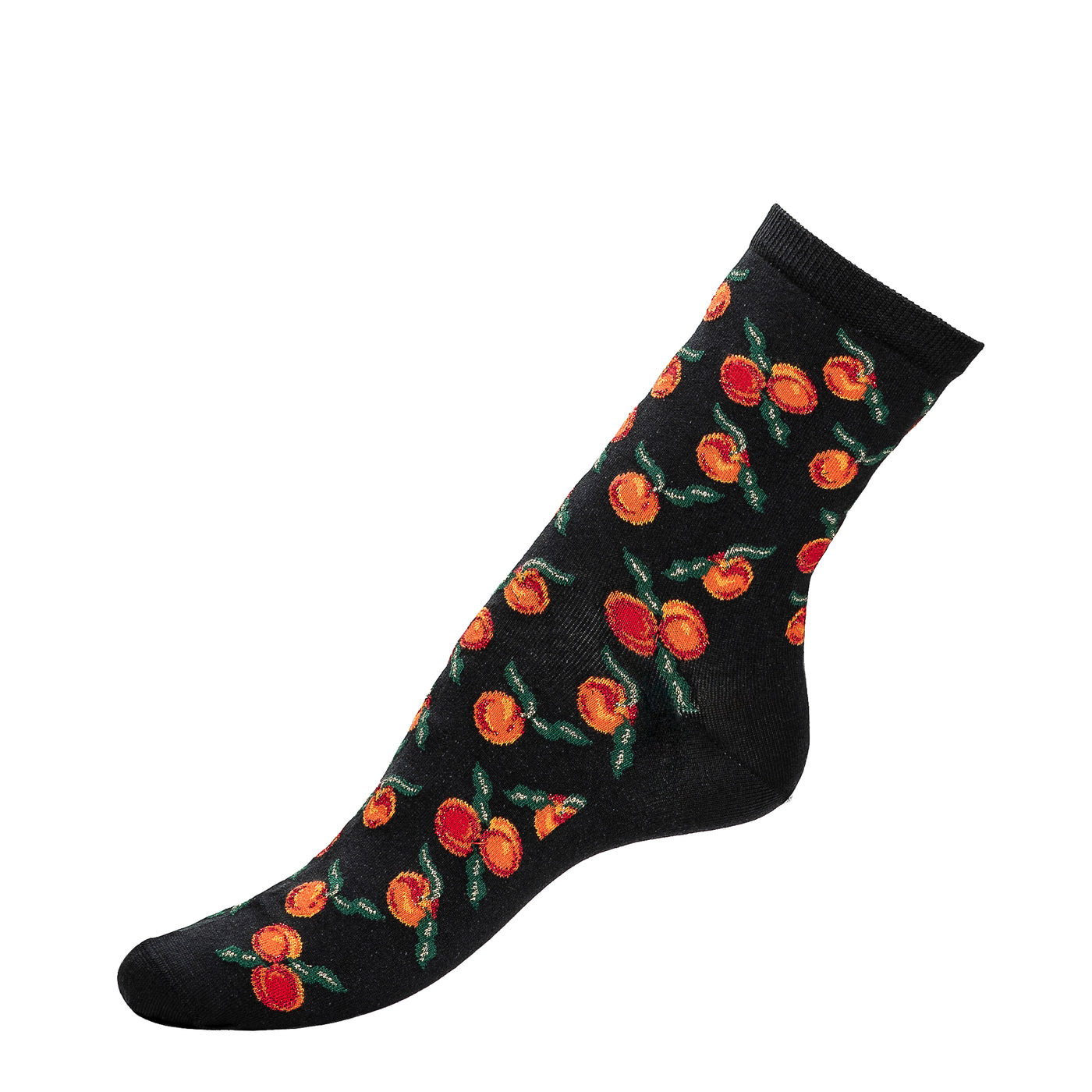 Les nectarines - chaussettes femme - coton noir