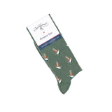 Armor-lux x Maison Broussaud sailboats - men's socks - khaki cotton