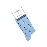 Armor-lux x Maison Broussaud headlights - men's socks - sky blue cotton