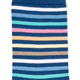 Armor-lux x Maison Broussaud multi-striped women's socks - blue cotton