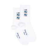 Les poissons Armor-lux x Maison Broussaud - chaussettes femme - coton blanc