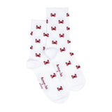 Armor-lux x Maison Broussaud crab socks - women's socks - white and red cotton