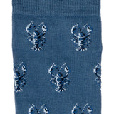 Armor-lux x Maison Broussaud lobster socks - men's socks - blue cotton