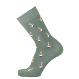 Armor-lux x Maison Broussaud sailboats - men's socks - khaki cotton