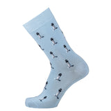 Armor-lux x Maison Broussaud headlights - men's socks - sky blue cotton