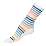 Armor-lux x Maison Broussaud multi-striped women's socks - white cotton