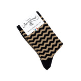 Les chevrons - chaussettes femme - coton noir