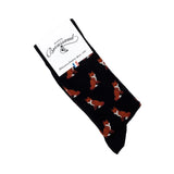Les renards - chaussettes homme - coton noir