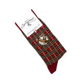 Les tartans - chaussettes homme - coton bordeaux
