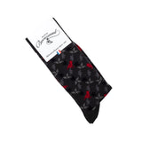 Les feuillages - chaussettes homme - coton anthracite