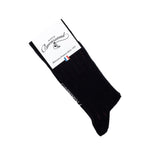 Les fausses-côtes - chaussettes homme - coton noir