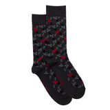Les feuillages - chaussettes homme - coton anthracite