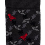 Les feuillages - chaussettes homme - coton anthracite