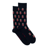 Blason - chaussettes homme - coton marine