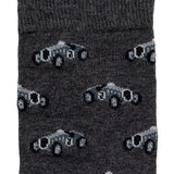 Les autos - chaussettes homme - coton anthracite