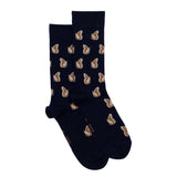 Les écureuils - chaussettes homme - laine merinos marine