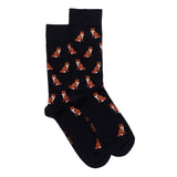 Les renards - chaussettes homme - coton noir