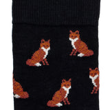 Les renards - chaussettes homme - coton noir