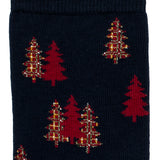 Les sapins - chaussettes femme - coton marine