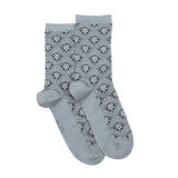 Les éventails - chaussettes femme - coton gris