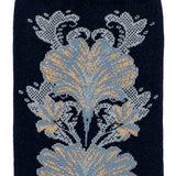 Les fleurs - chaussettes femme - coton marine