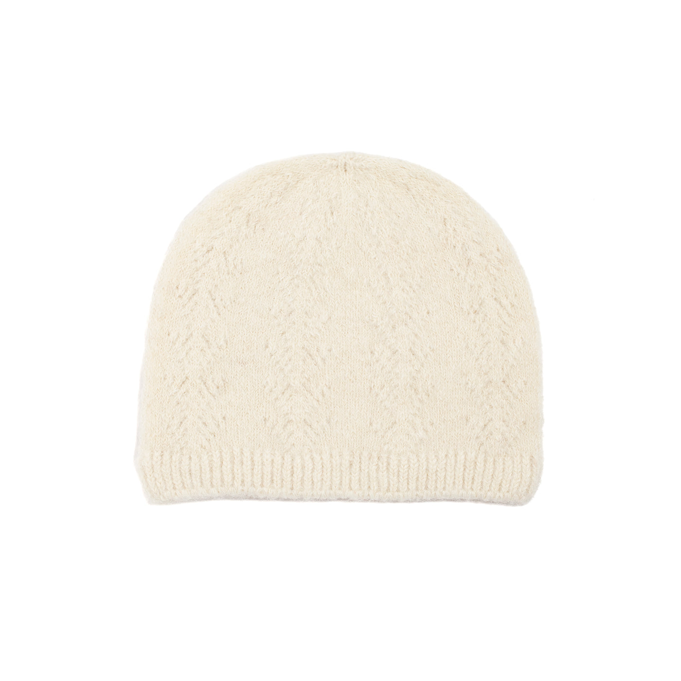 Women's hat - alpaca and ecru silk
