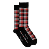 Tartans - men's socks - black cotton