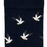 Les Mouettes - men's socks - navy cotton