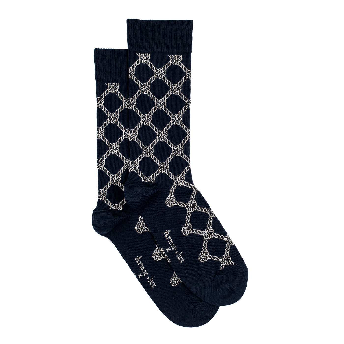 Les Cordages - chaussettes homme - coton marine