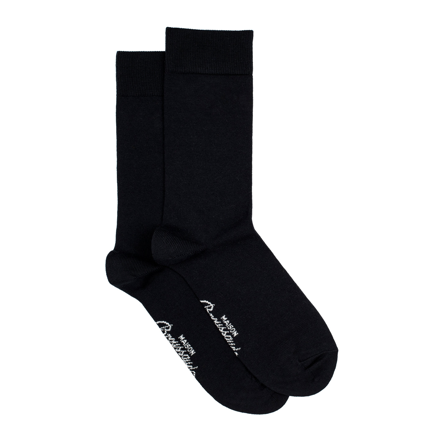 Les Intemporelles - chaussettes homme - laine noir
