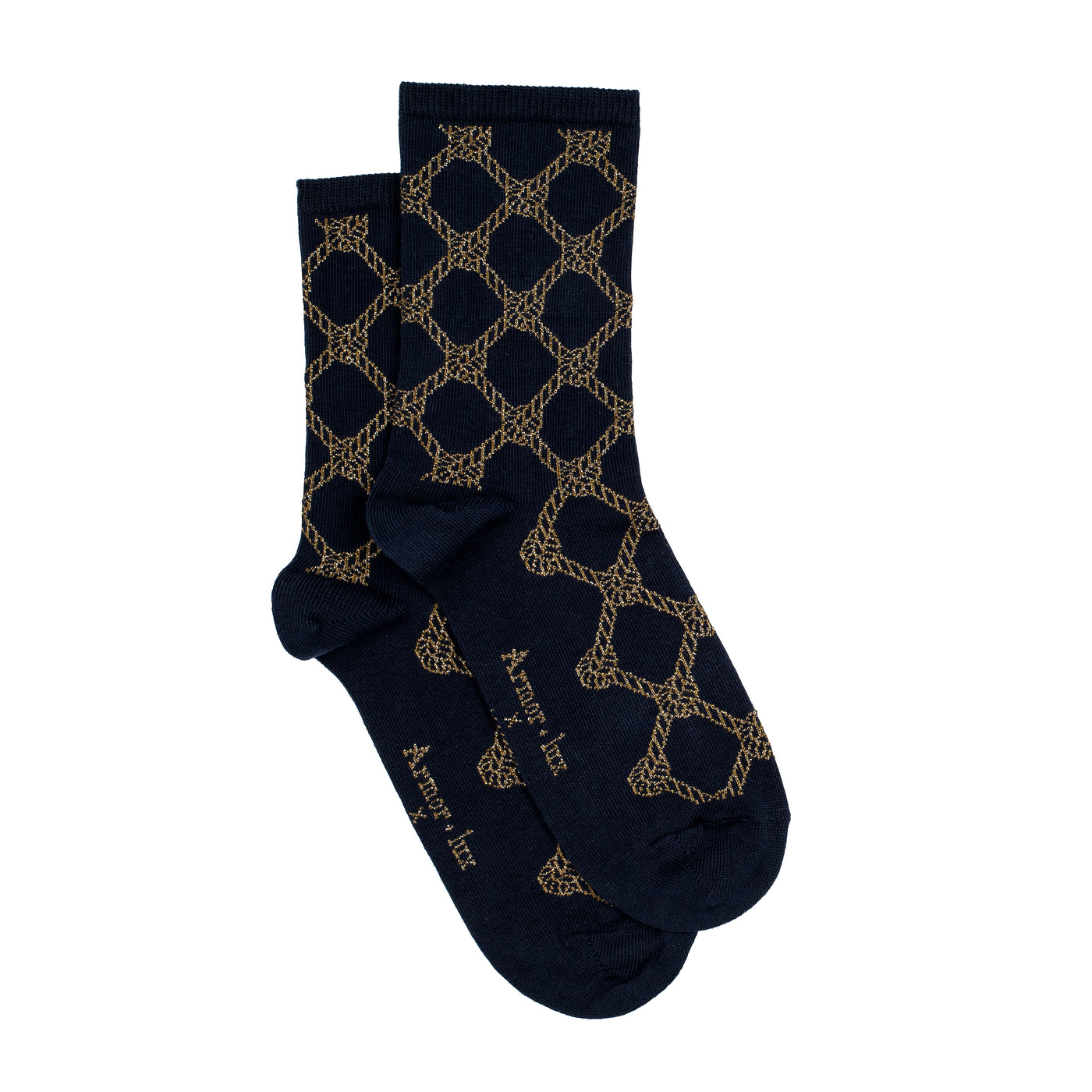 Les Cordages - chaussettes femme - coton marine