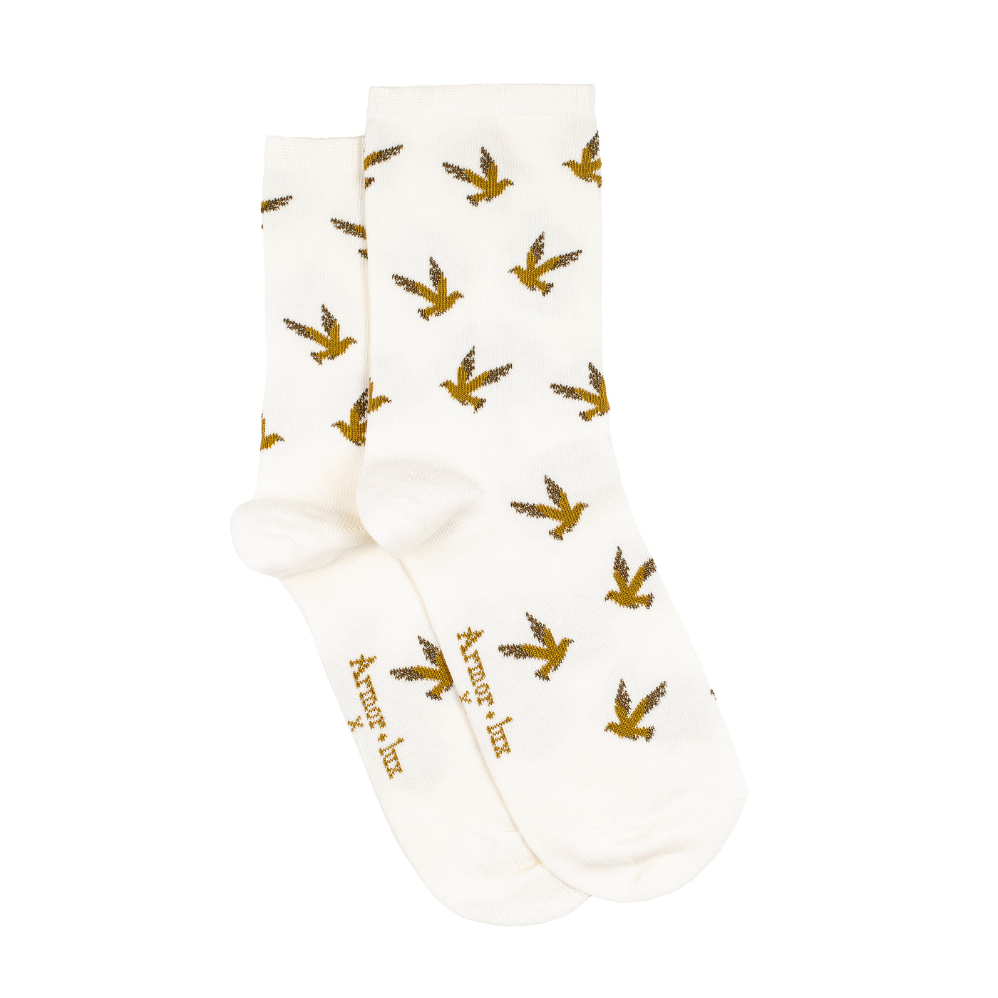 Les Mouettes - women's socks - off-white cotton
