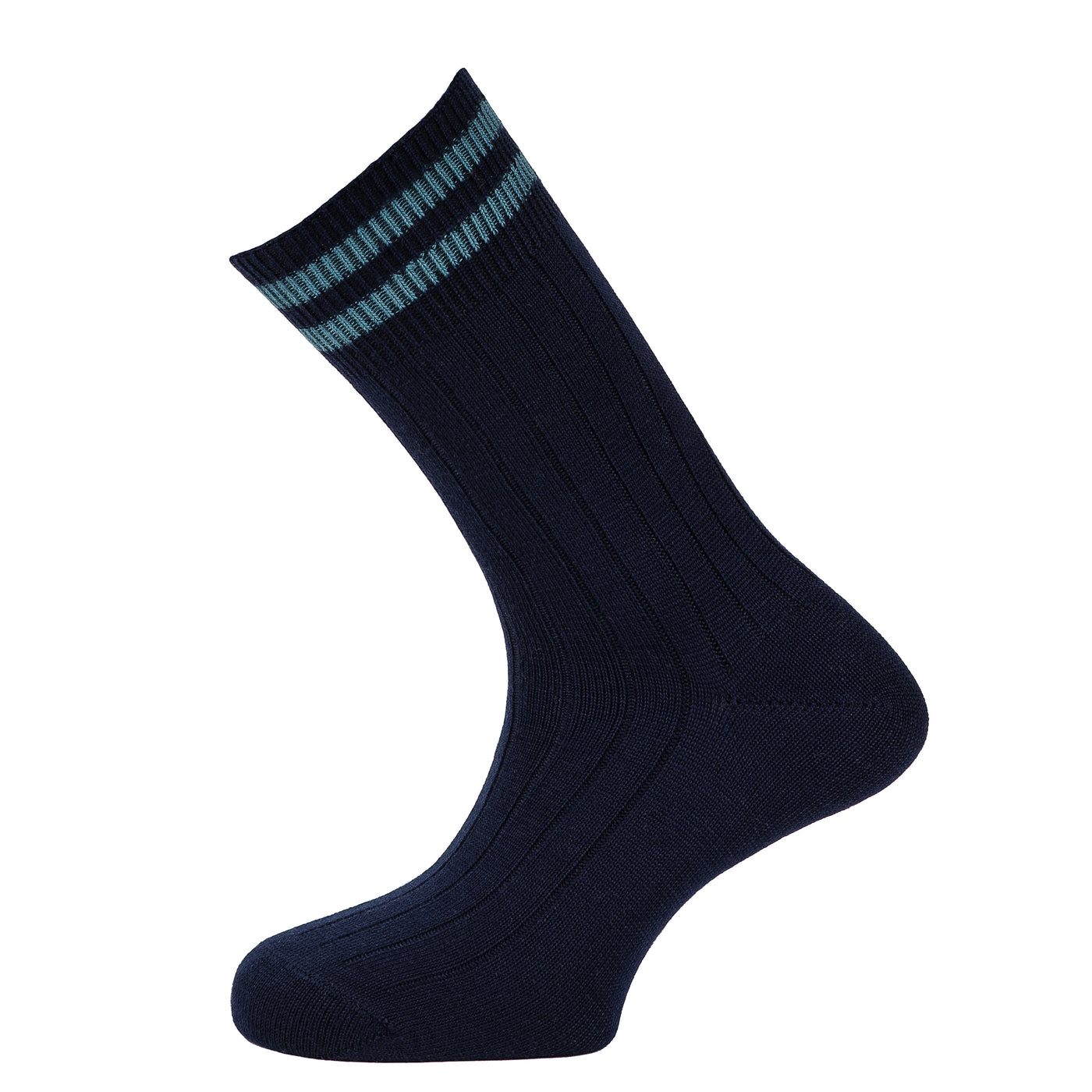 Les Côtes - chaussettes homme - laine marine-bleu