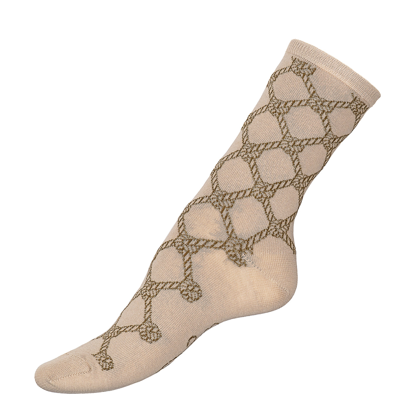 Ropes - women's socks - beige cotton