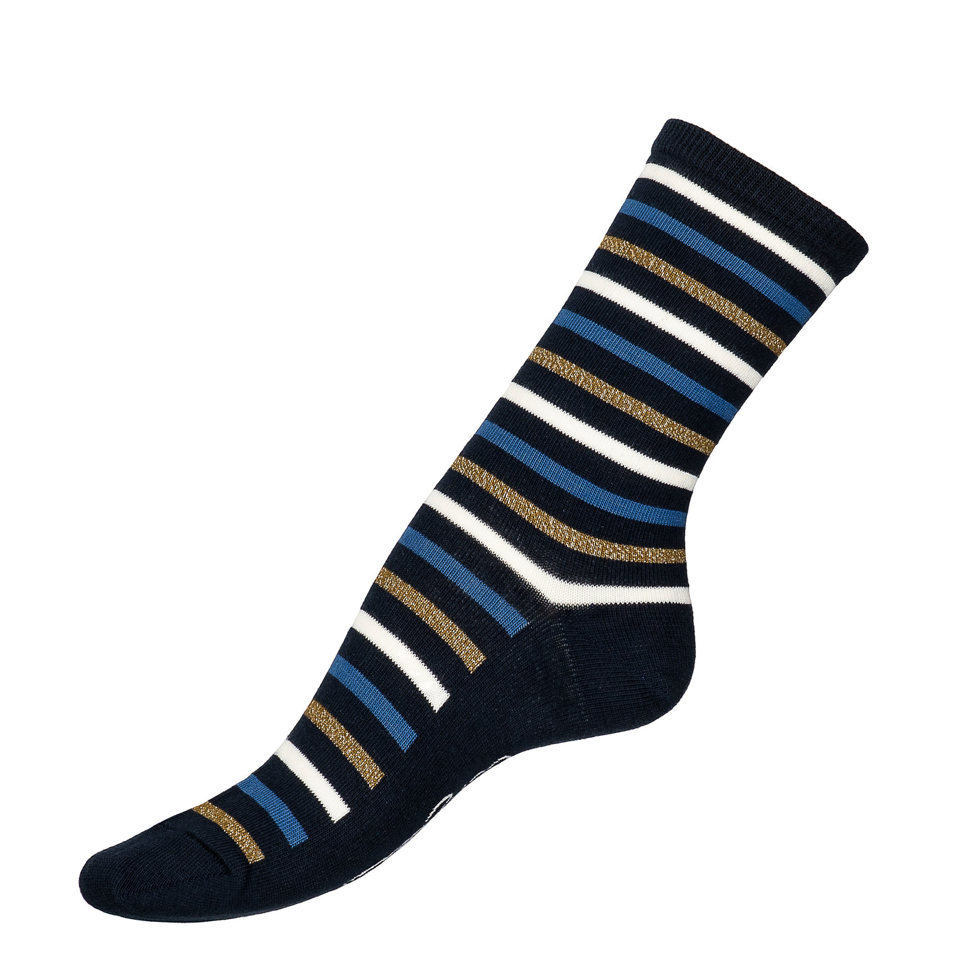 Multistripe - women's socks - navy cotton