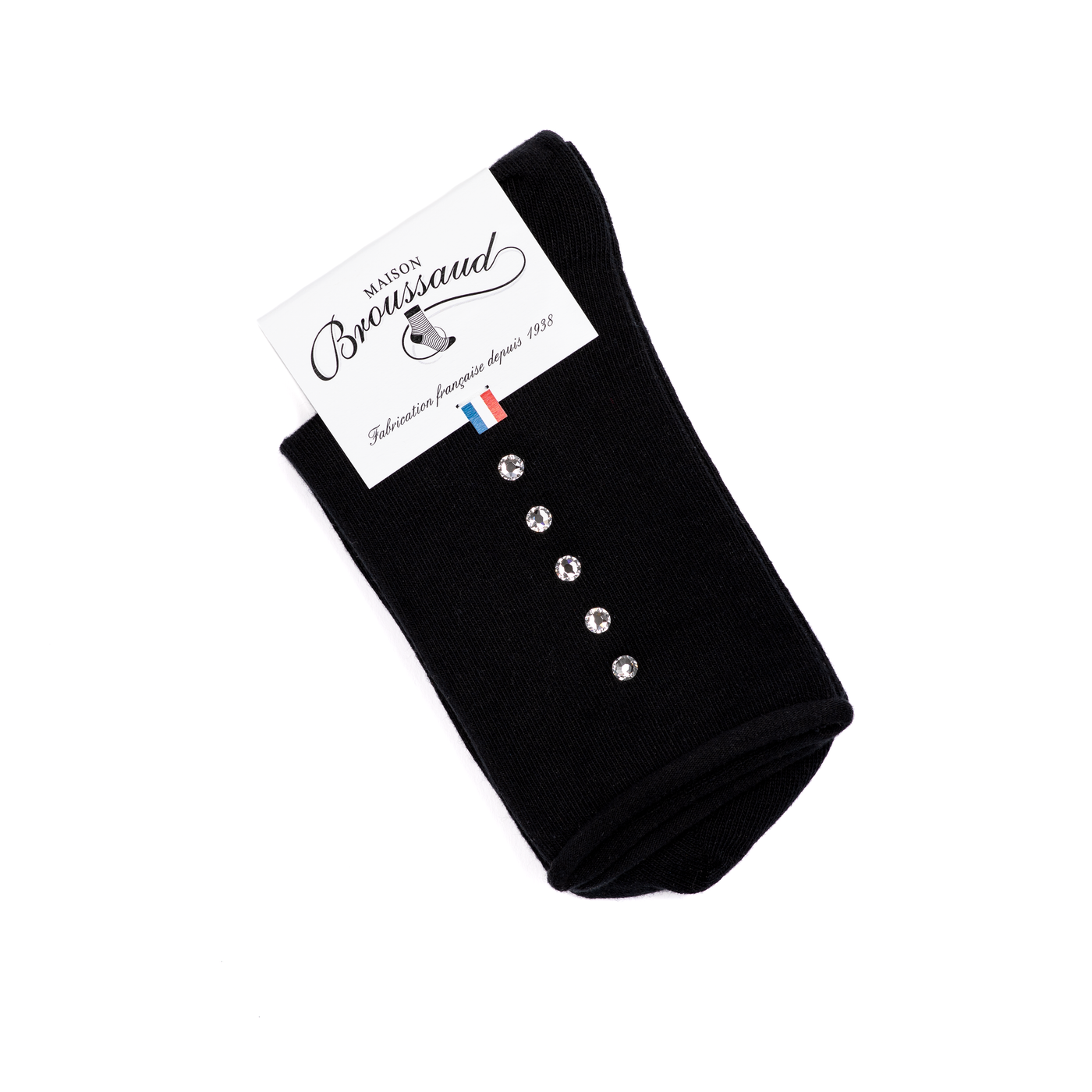 Les Strass - women's socks - black cotton