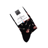 Le Bon Marché x Maison Broussaud guitars - women's socks - black cotton