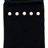 Les perles - chaussettes femme - coton noir