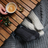 Wool cable-knit anthracite