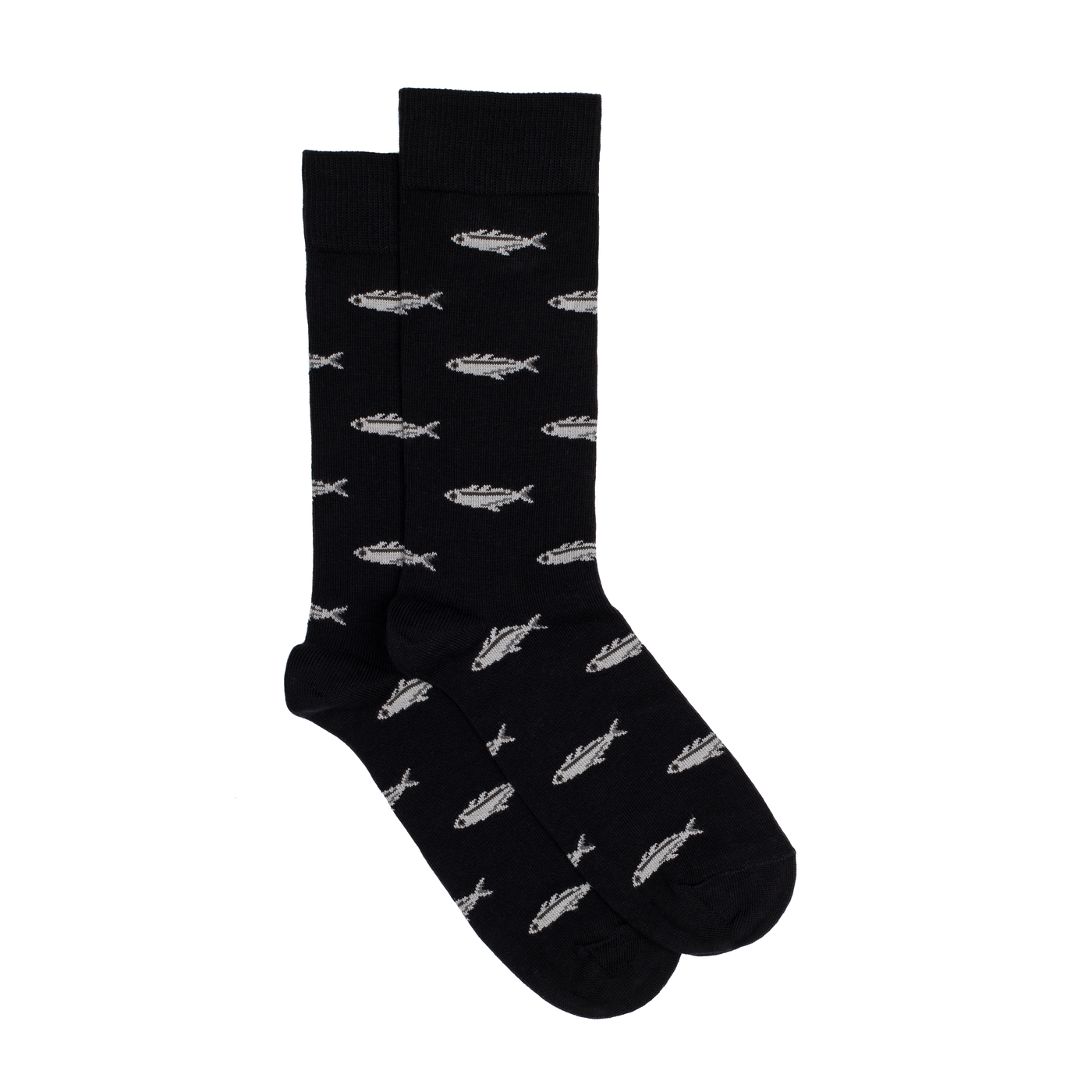Les Sardines - chaussettes homme - coton noir