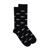 Les Sardines - chaussettes homme - coton noir