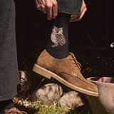 Le hibou - chaussettes homme - coton noir