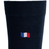 Les Drapeaux - chaussettes homme - coton marine