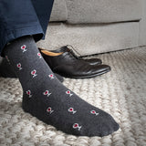 Les Epicuriens 2 - chaussettes homme - coton gris