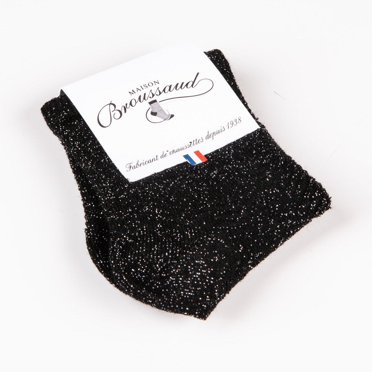 Les Chevrons - chaussette enfant - coton noir